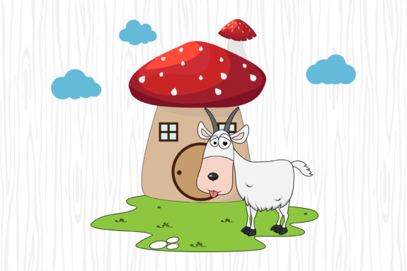 Adorable Goat Cartoon: A Playful Creative Asset