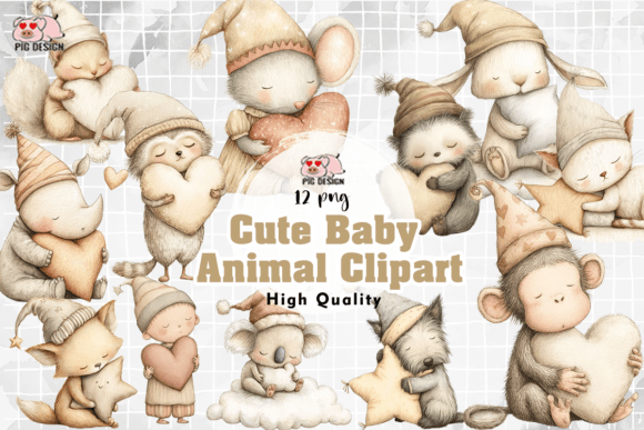 Adorable Vectors: Using Cute Baby Animal Clipart PNG