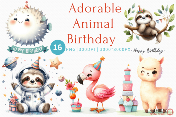 Bringing Whimsy to Life with Adorable Animal Birthday Watercolor
