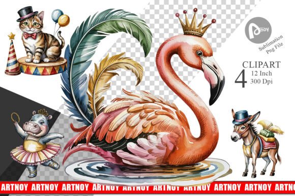 Bringing Whimsy to Modern Design with Vintage Animal Circus Clipart