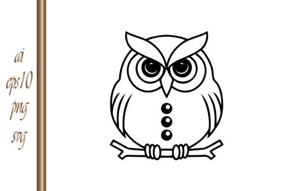 Charming Doodle Owl Icon: A Sketch Vector for Creative Projects