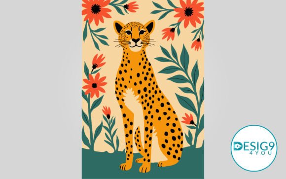 Cheetah Wild Animal Flat Vector Svg: Untamed Elegance for Modern Design