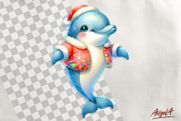 Christmas Clipart: The Joyful Fusion of Ocean Life and Holiday Cheer