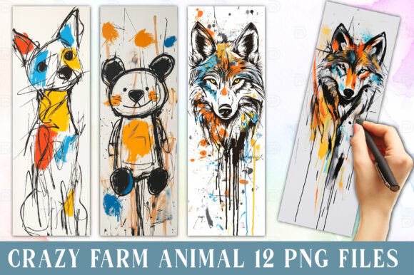 Crazy Farm Animal Printable Bookmarks: A Playful Design Asset