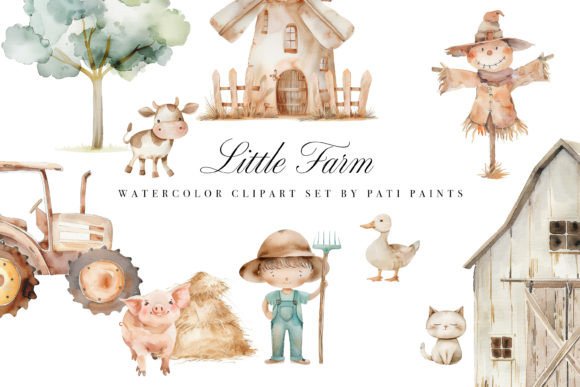 Nursery Farm Animal Clipart Bundle: A Designer's Toolkit for Whimsical Branding