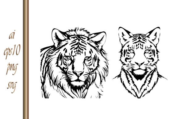 Sketch Tiger Clipart: Bold Art for Modern Branding