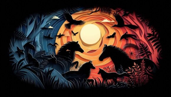 Unveiling the Power of A Dramatic Chiaroscuro Drawing of Animal