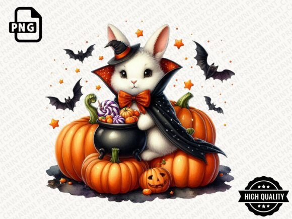 Watercolor Halloween Animal Clipart PNG: Beyond the Spooky Font